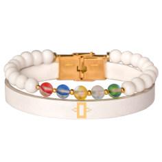 دستبند طلا 18 عیار زنانه کرابو طرح مینیمال مدل Kr101148