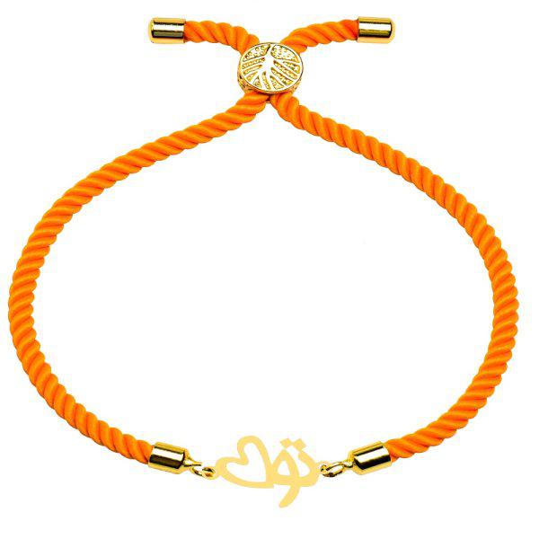 دستبند طلا 18 عیار زنانه کرابو طرح تو و قلب مدل kr101170|دیجی‌کالا
