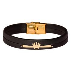 دستبند طلا 18 عیار زنانه کرابو طرح تاج مدل Kr100899