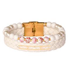 دستبند طلا 18 عیار زنانه کرابو طرح مستطیل مدل Kr100879