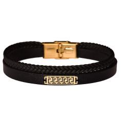 دستبند طلا 18 عیار زنانه کرابو طرح هندسی مدل Kr101195