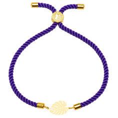 دستبند طلا 18 عیار زنانه کرابو طرح برگ مدل Kr101289