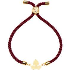 دستبند طلا 18 عیار زنانه کرابو طرح برگ مدل Kr2237