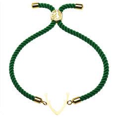 دستبند طلا 18 عیار زنانه کرابو طرح شاخ گوزن مدل Kr1972