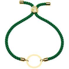 دستبند طلا 18 عیار زنانه کرابو طرح دایره مدل Kr100418