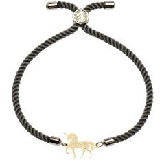 دستبند طلا 18 عیار زنانه کرابو طرح تک شاخ مدل Kr2607