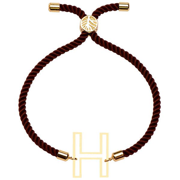 دستبند طلا 18 عیار زنانه کرابو طرح H مدل Kr101365|دیجی‌کالا
