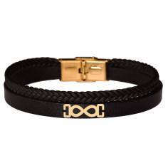 دستبند طلا 18 عیار زنانه کرابو طرح بینهایت مدل Kr101047