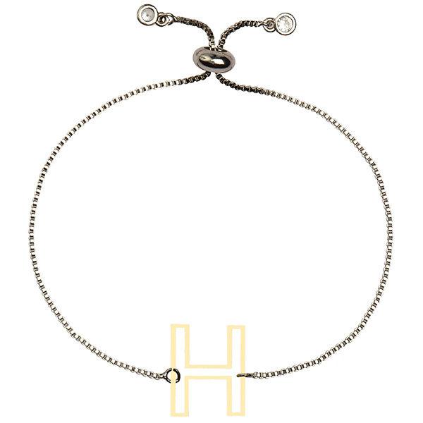 دستبند طلا 18 عیار زنانه کرابو طرح H مدل Kr101360|دیجی‌کالا