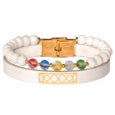 دستبند طلا 18 عیار زنانه کرابو طرح لوزی مدل Kr101239