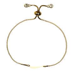 دستبند طلا 18 عیار زنانه کرابو طرح حرف ر مدل Kr2539