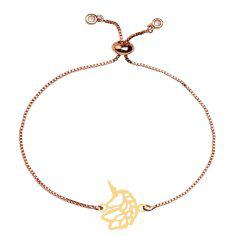 دستبند طلا 18 عیار زنانه کرابو طرح تک شاخ مدل kr100638