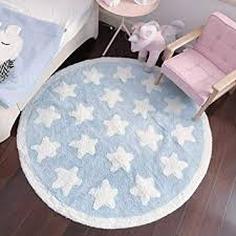 فرش کودک گرد طرح ستاره
