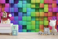 کاغذ دیواری , رنگارنگ , دکور مهد کودک , انتزاعی , مناسب اتاق کودک , کد (m497581)