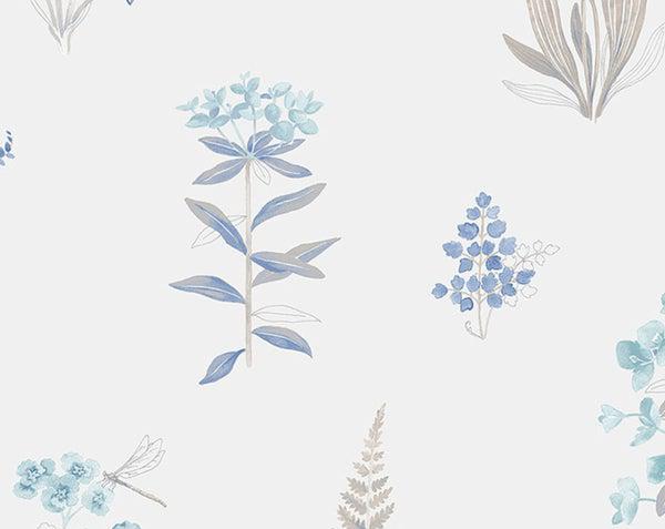 کاغذ دیواری , طرح گل , آبی , طرح مدرن , گل و گیاه , طرح باغ , طرح طبیعت , کد (m496440)|ایده ها