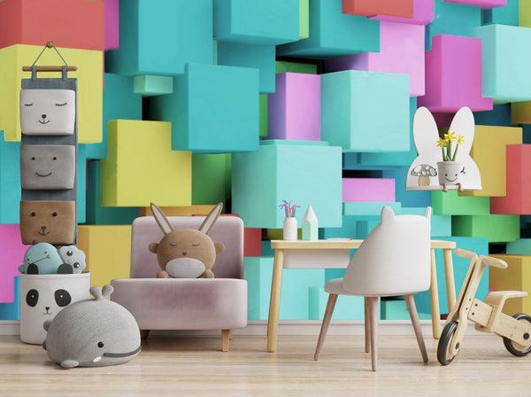 کاغذ دیواری , رنگارنگ , دکور مهد کودک , انتزاعی , مناسب اتاق کودک , کد (m497726)|ایده ها