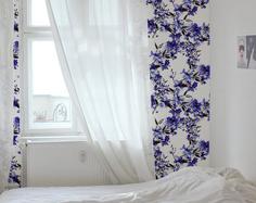 کاغذ دیواری , طرح گل , طرح دار , آبی , کد (m496817)