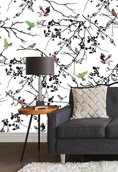 کاغذ دیواری , هنری , طرح پرنده , طرح درخت , کد (m497585)