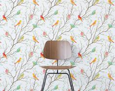 کاغذ دیواری , طرح دار , رنگارنگ , طرح استیکر , طرح پرندگان , طرح پرنده , کد (m495937)