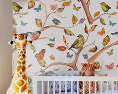 کاغذ دیواری , رنگارنگ , دکور مهد کودک , طرح پرندگان , طرح پرنده , مناسب اتاق کودک , کد (m497317)