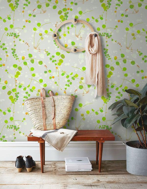 کاغذ دیواری , سبز , گل و گیاه , کد (m496444)|ایده ها