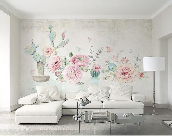 کاغذ دیواری , طرح گل , طرح مدرن , هنری , اتاق خواب , کد (m497299)|ایده ها