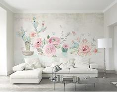 کاغذ دیواری , طرح گل , طرح مدرن , هنری , اتاق خواب , کد (m497299)
