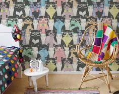 کاغذ دیواری , طرح دار , رنگارنگ , مناسب اتاق کودک , کد (m496344)