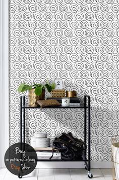 کاغذ دیواری , طرح دار , سفید , سیاه , مینیمالیستی , کد (m497577)