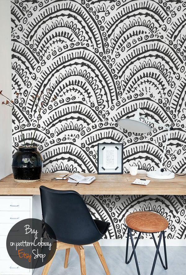 کاغذ دیواری , طرح دار , سفید , سیاه , انتزاعی , کد (m497922)|ایده ها