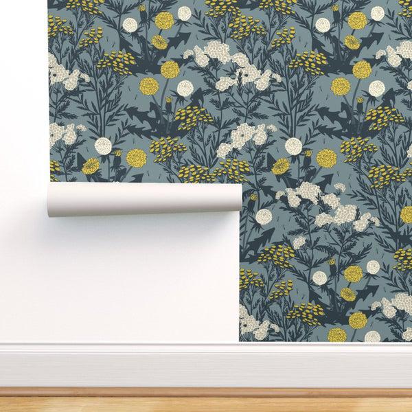 کاغذ دیواری , طرح گل , طرح دار , زرد , کد (m497251)|ایده ها