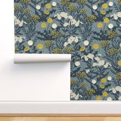 کاغذ دیواری , طرح گل , طرح دار , زرد , کد (m497251)