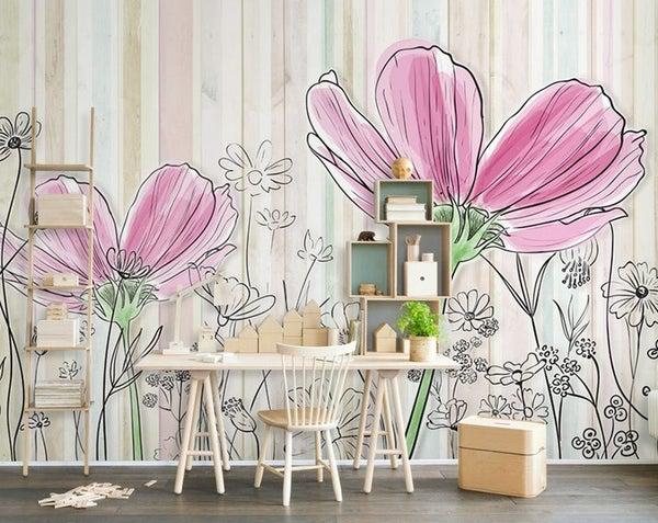 کاغذ دیواری , طرح گل , طرح مدرن , اتاق خواب , کد (m497924)|ایده ها