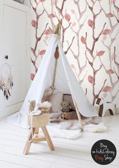 کاغذ دیواری , دکور مهد کودک , مناسب اتاق کودک , طرح چوب , کد (m497350)