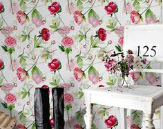 کاغذ دیواری , طرح گل , رنگارنگ , طرح گل رز , کد (m497170)