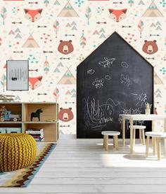 کاغذ دیواری , طرح حیوان , مناسب اتاق کودک , کد (m496090)