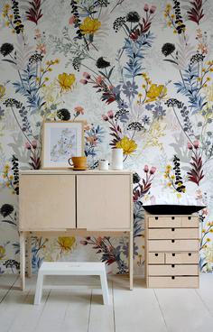 کاغذ دیواری , طرح گل , طرح دار , گل و گیاه , کد (m497810)