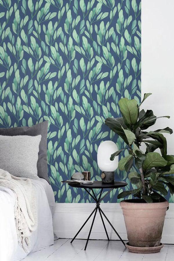 کاغذ دیواری , آبی , طرح استیکر , گل و گیاه , کد (m495898)|ایده ها