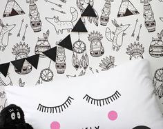 کاغذ دیواری , طرح دار , سفید , سیاه , هنری , مناسب اتاق کودک , کد (m497943)