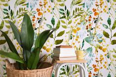 کاغذ دیواری , طرح گل , طرح دار , گل و گیاه , کد (m496094)