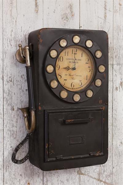 ساعت دیواری قدیمی مدل تلفن|ایده ها