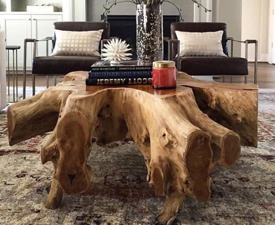 میز جلو مبلی مدل با چوب طبیعی|ایده ها