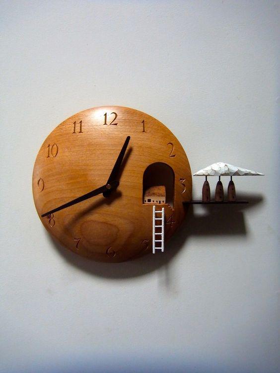 ساعت دیواری چوبی فانتزی|ایده ها