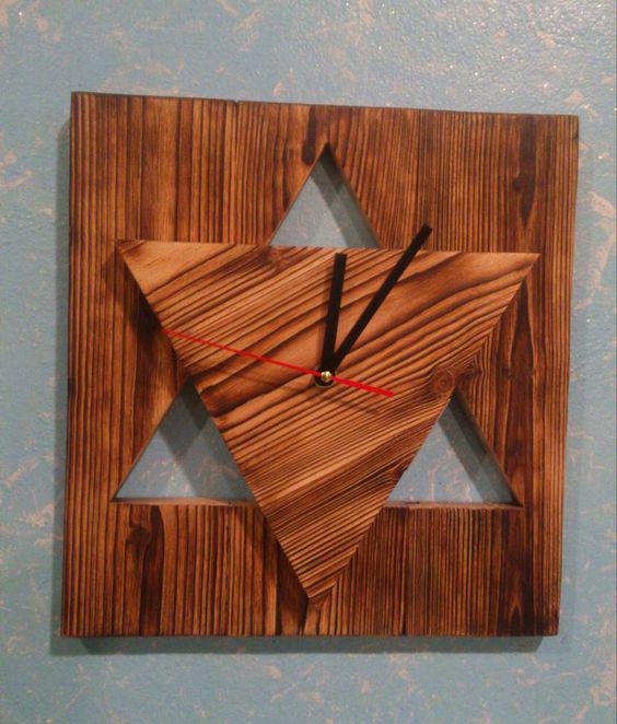 ساعت دیواری چوبی مربعی|ایده ها
