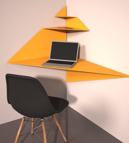 میز تحریر دیواری مثلثی|ایده ها