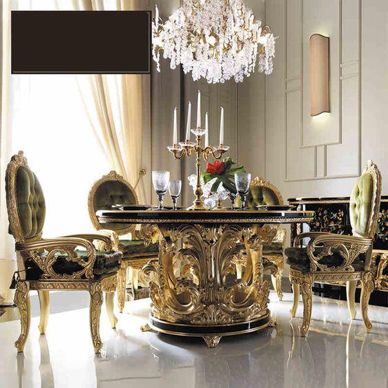 میز ناهار خوری سلطنتی طلایی|ایده ها