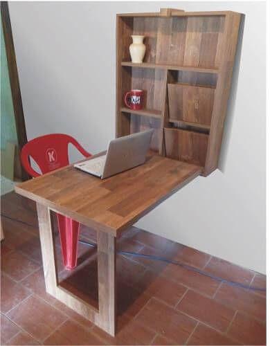 میز تحریر تاشو دیواری چوبی قدیمی|ایده ها