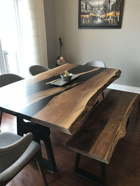 میز ناهارخوری چوبی مدرن و ساده|ایده ها