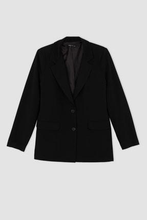 کت زنانه سیاه دیفاکتو V3392AZ22AU ا Relax Fit Blazer Ceket|پیشنهاد محصول