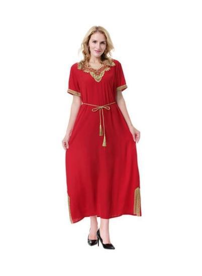 لباس ناز پشمی یقه V قرمز|پیشنهاد محصول